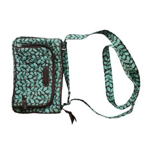Vera Bradley Teal Leaf Crossbody Bag
